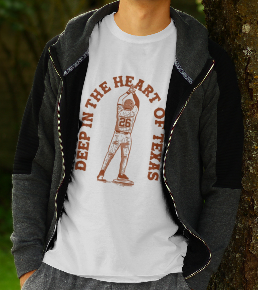 Deep In The Heart Of Texas 25 Baseball Player T-Shirt