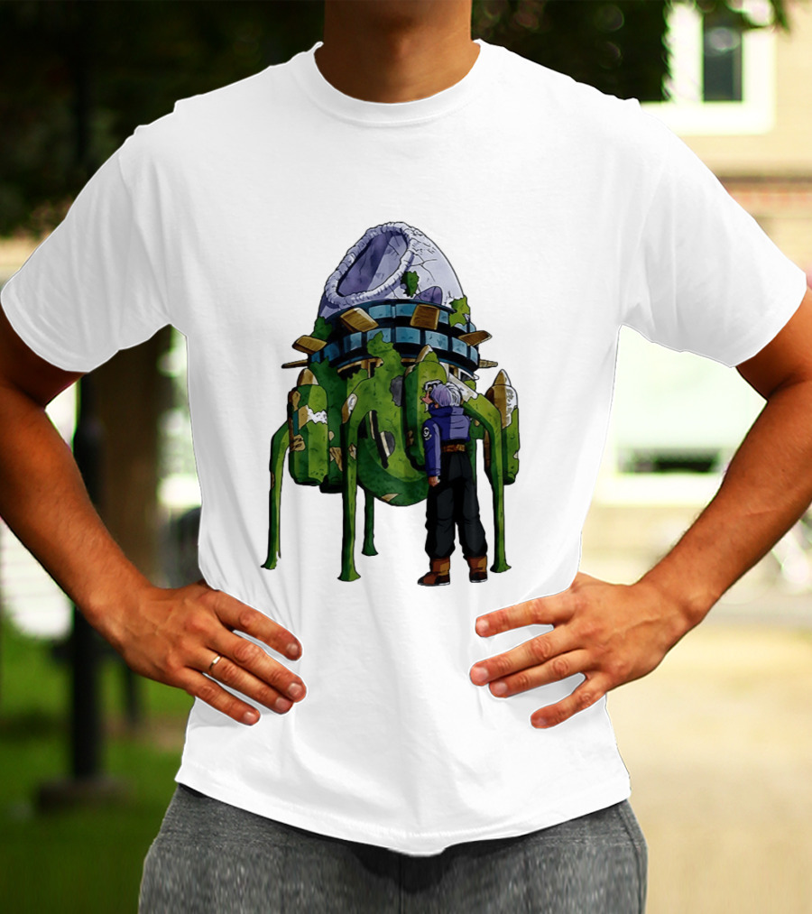 Dragon Ball Z Future Trunks Capsule Corp Time Machine Scene T-Shirt