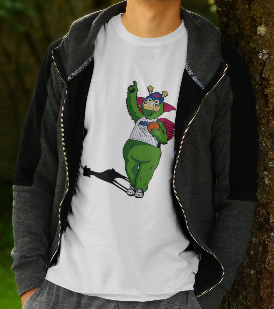 Orlando Magic Stuff Mascot In NBA Jersey Holding Basketball T-Shirt
