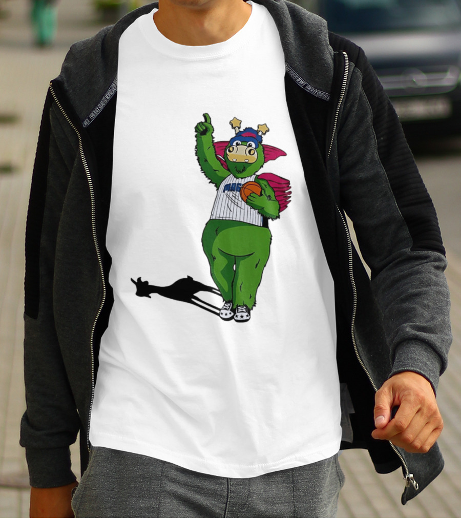 Orlando Magic Stuff Mascot In NBA Jersey Holding Basketball T-Shirt