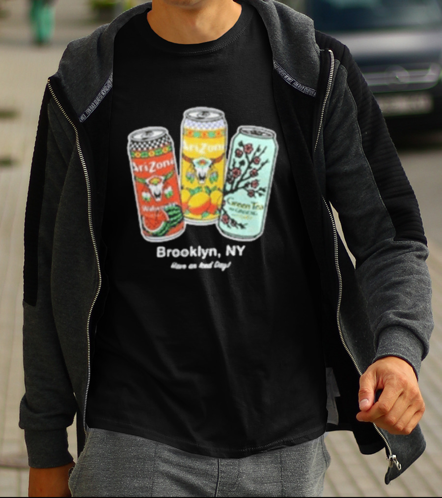 Drinkarizona Black Big Cans In Bin T-Shirt