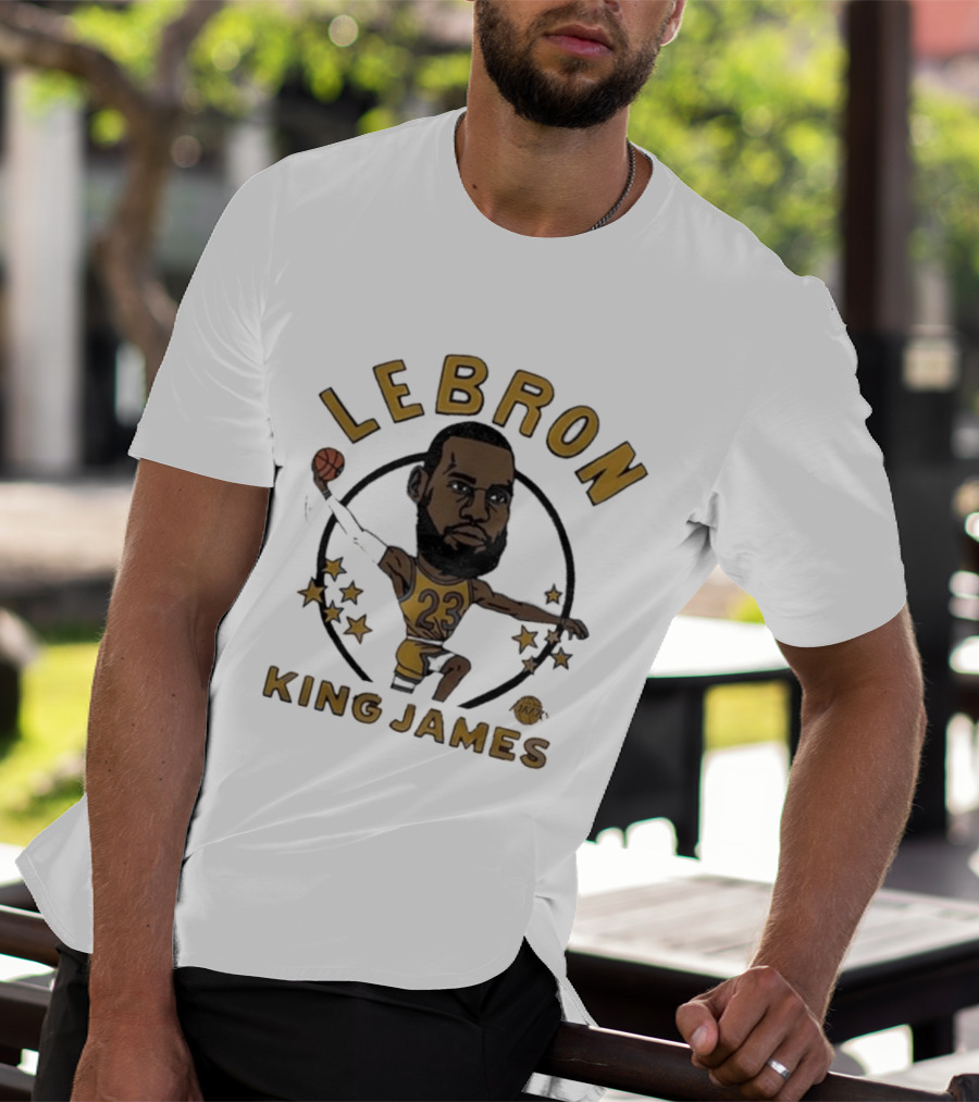 LeBron King James Los Angeles Lakers Basketball Caricature 23 T-Shirt