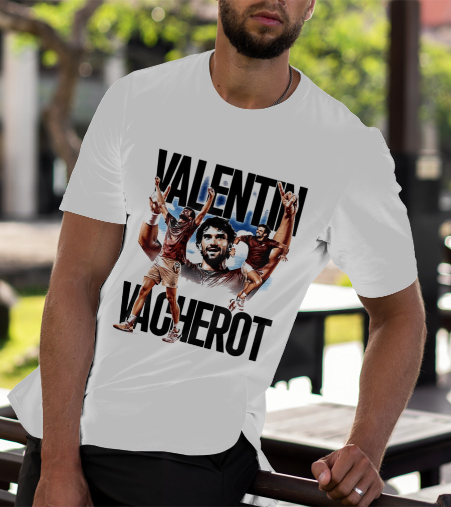 Valentin Vacherot Tennis Player Action Pose Montage T-Shirt