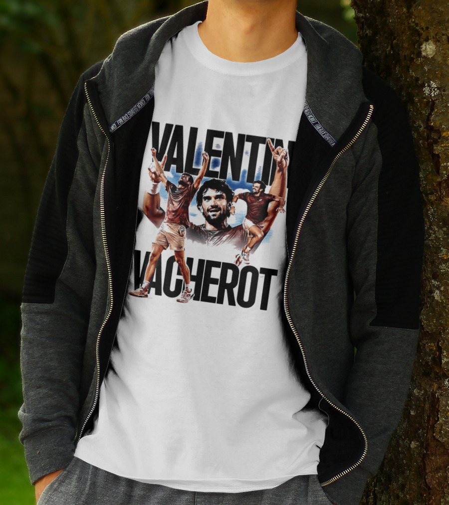 Valentin Vacherot Tennis Player Action Pose Montage T-Shirt