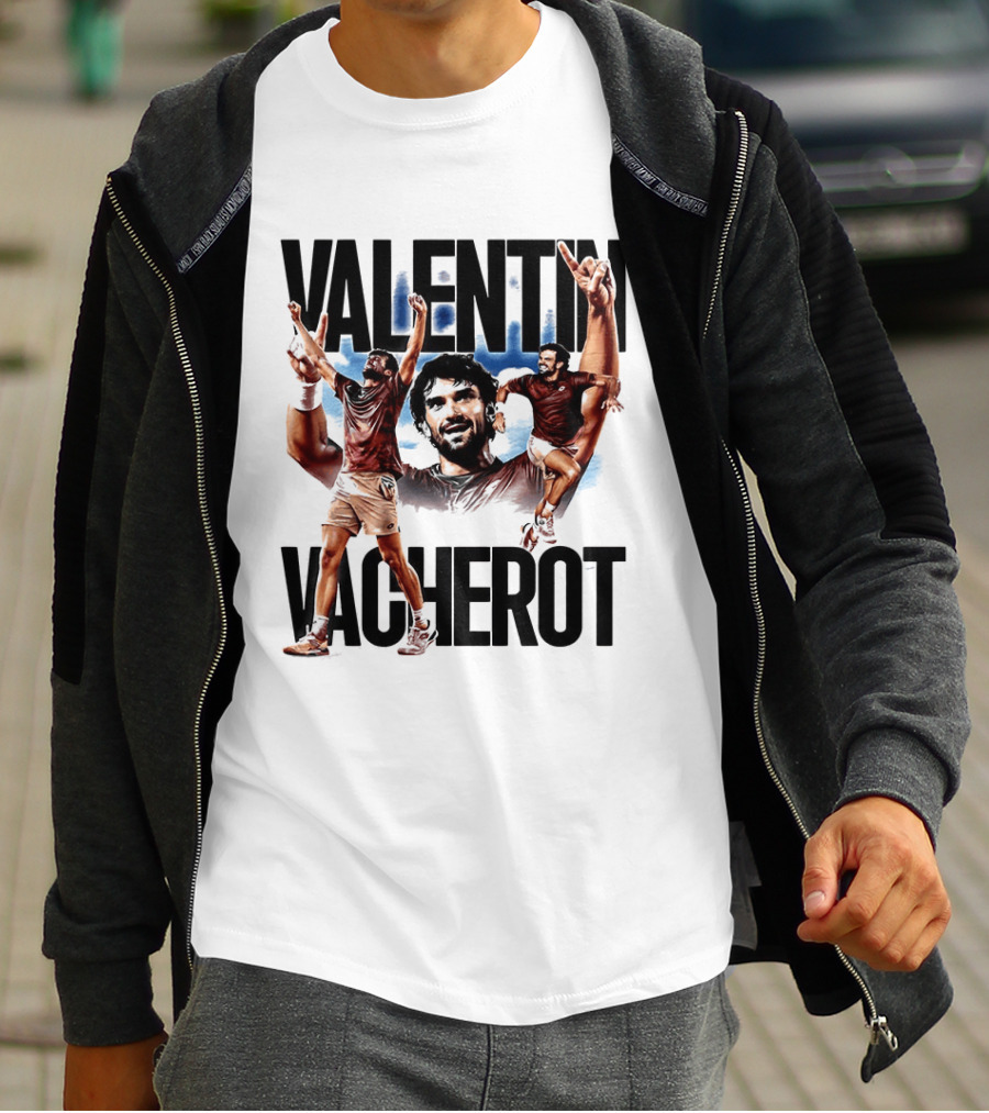 Valentin Vacherot Tennis Player Action Pose Montage T-Shirt