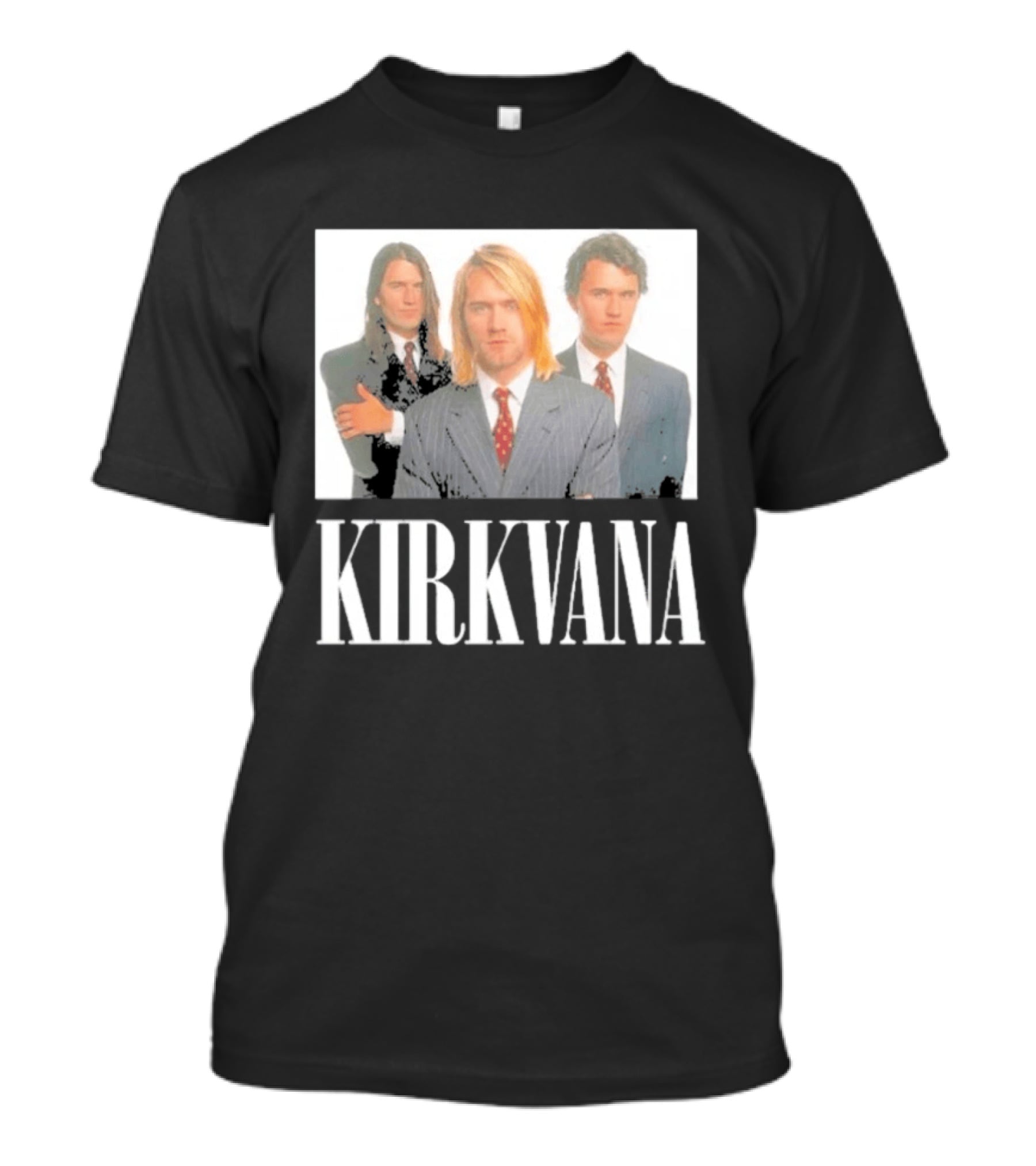Kirkvana Nirvana Kurt Cobain Dave Grohl Suit T-Shirt