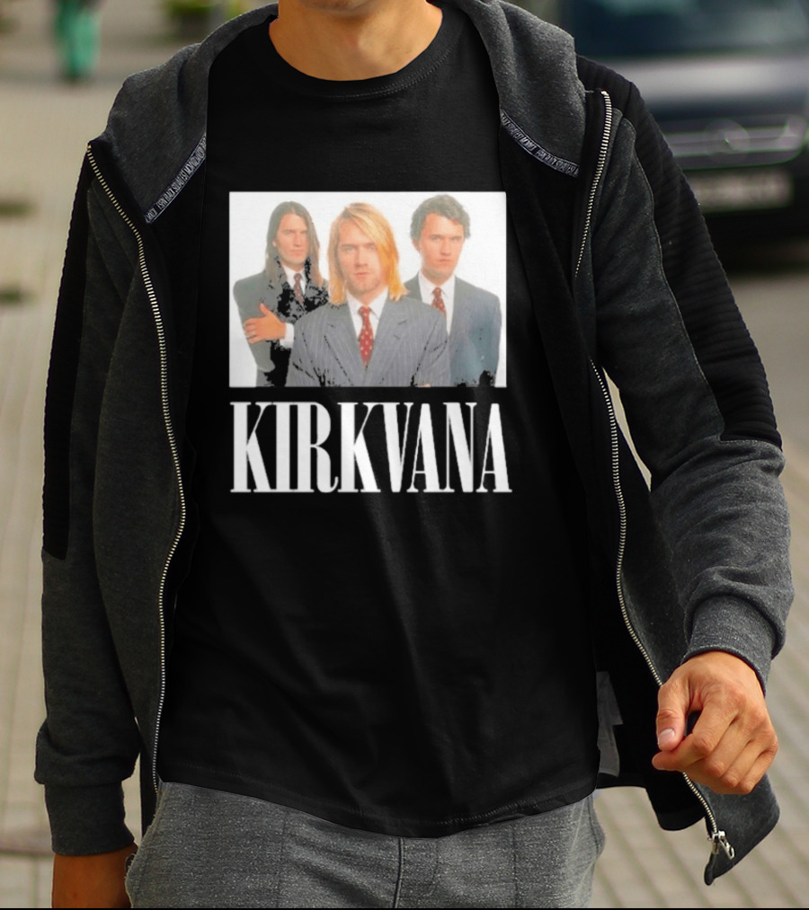 Kirkvana Nirvana Kurt Cobain Dave Grohl Suit T-Shirt