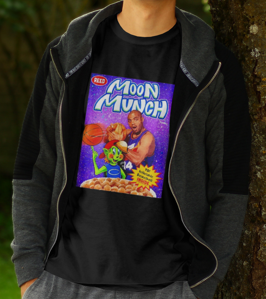 Reed Moon Munch Basketball Cereal Charles Barkley Phoenix Suns Magic T-Shirt