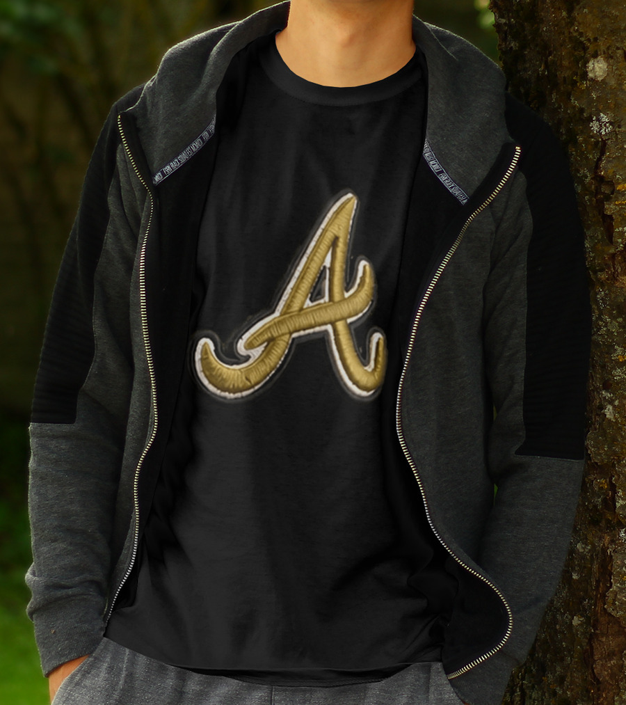 Atlanta Braves Armed Forces 2026 Hat Gold Embroidered A T-Shirt