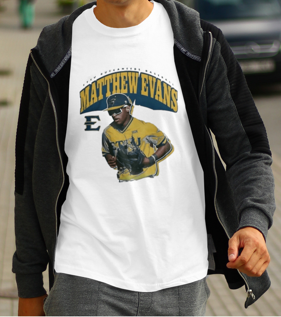 Etsu Matthew Evans Baseball Scon Sports Jersey T-Shirt