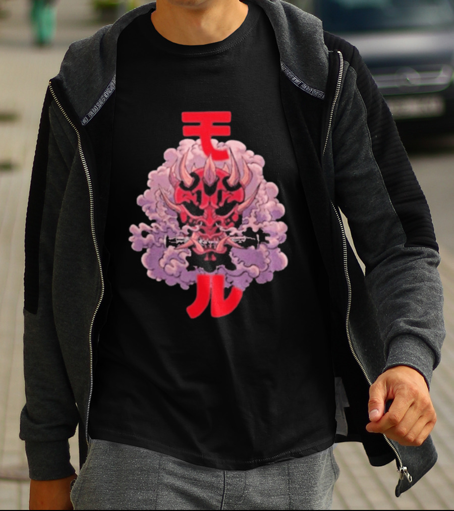 Screencrush Warrior Of Vengeance Oni Mask Kanji T-Shirt
