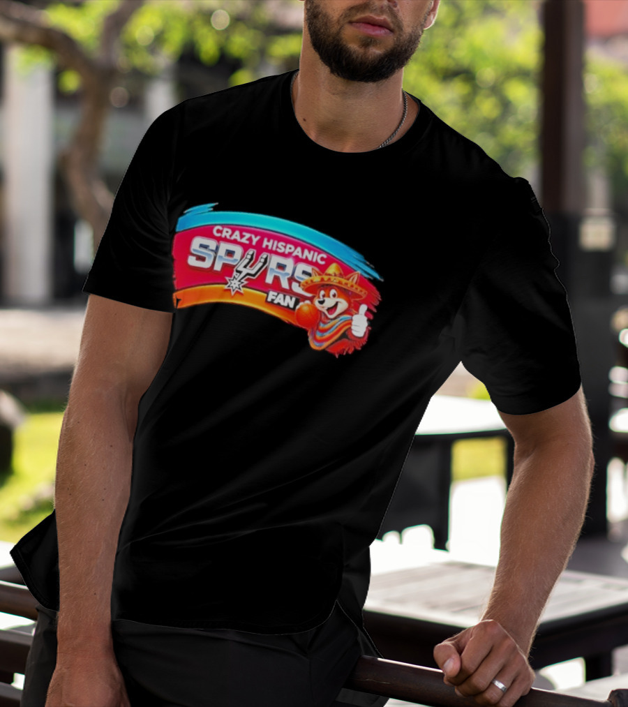 Crazy Hispanic Spurs Fan San Antonio Coyote Basketball 2026 T-Shirt
