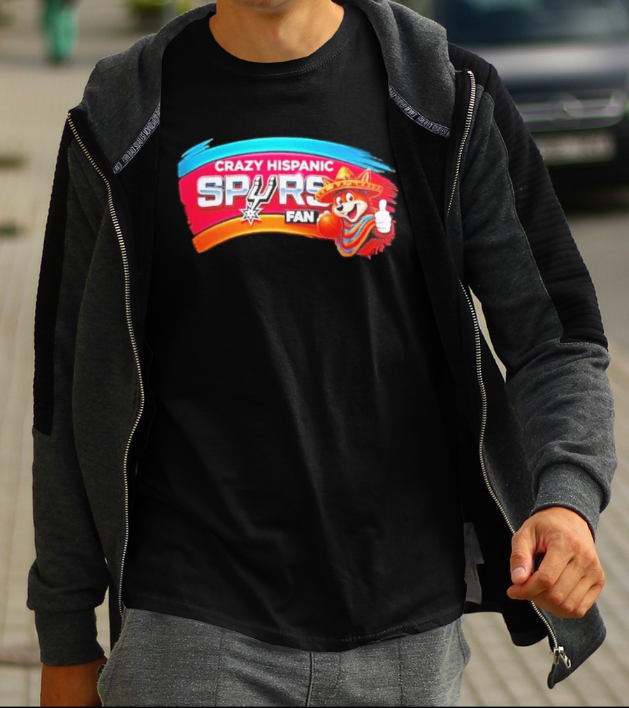Crazy Hispanic Spurs Fan San Antonio Coyote Basketball 2026 T-Shirt