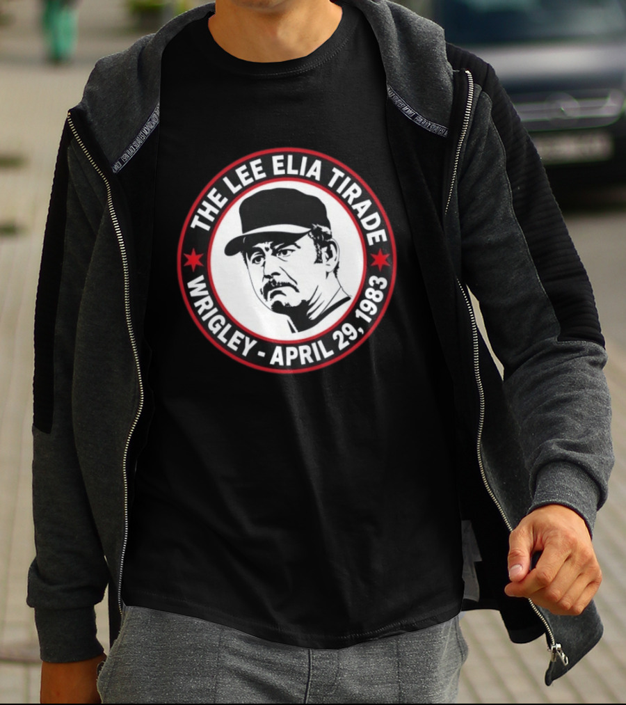 The Lee Elia Tirade Wrigley April 29 1983 Circular Badge With Baseball Cap T-Shirt