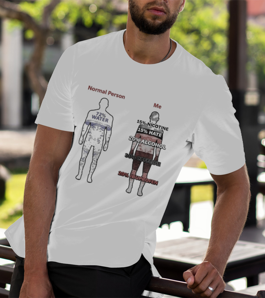 Normal Person Water Versus Me Hate Alcohol Ibuprofen T-Shirt