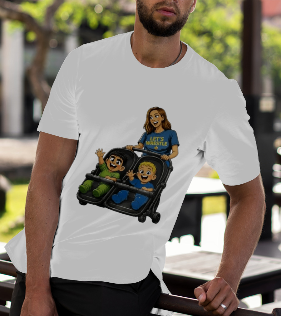 Pro Wrestling Tees Let's Wrestle Mother Lareesa Double Stroller Kids T-Shirt