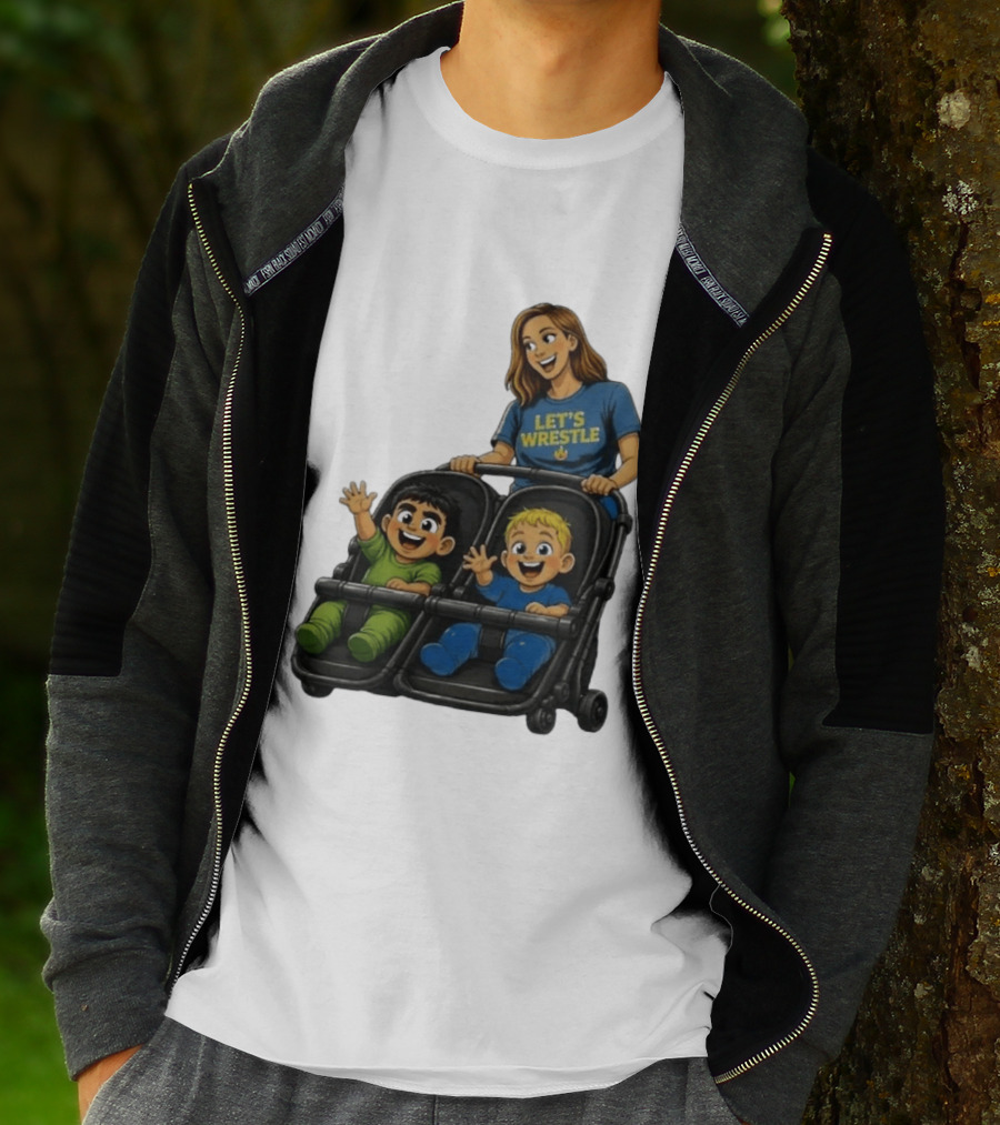 Pro Wrestling Tees Let's Wrestle Mother Lareesa Double Stroller Kids T-Shirt