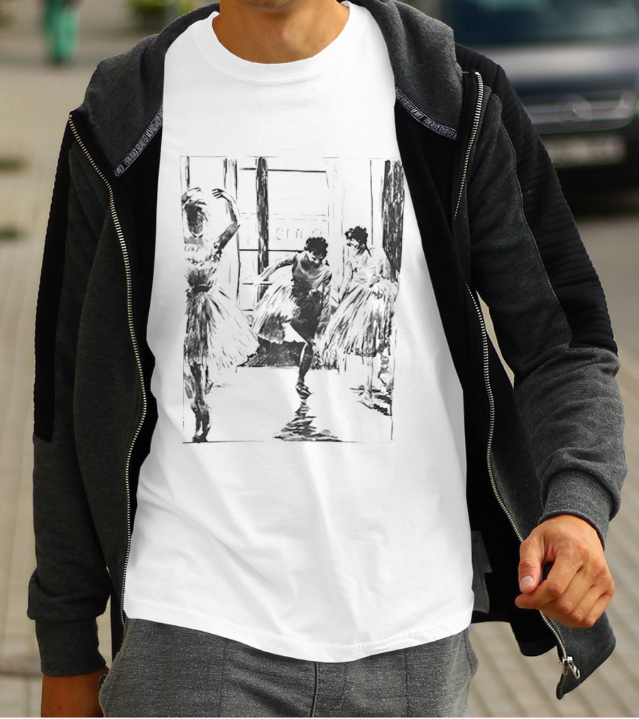 Ballet Dancers Sketch Dance Movements In Tutu Outfits T-Shirt