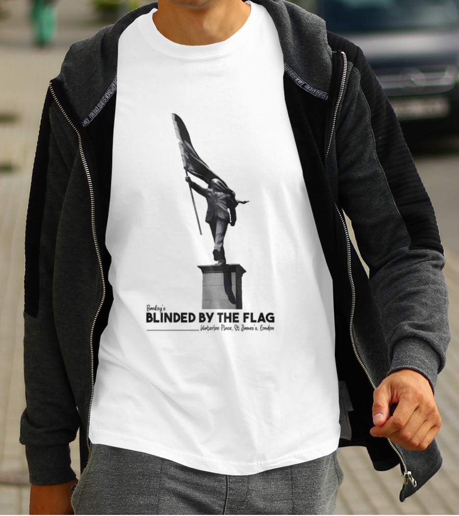 Banksy Blinded By The Flag London Statue T-Shirt