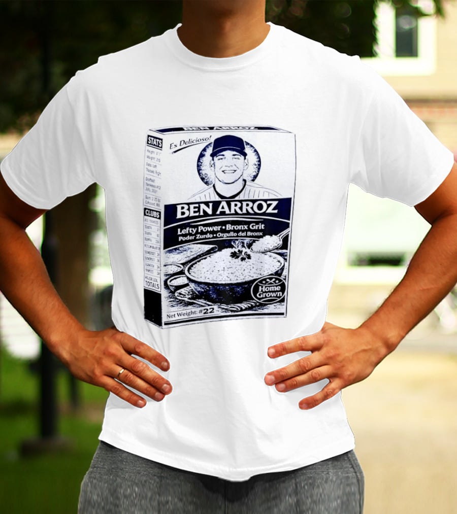 Ben Arroz Lefty Power Bronx Grit Orgullo Del Bronx Yankees Baseball Player T-Shirt