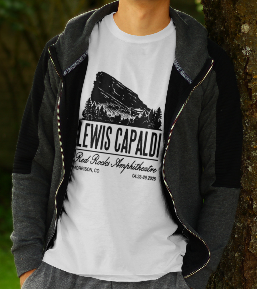 Lewis Capaldi Red Rocks Amphitheatre Morrison CO Apr 28 29 2026 T-Shirt