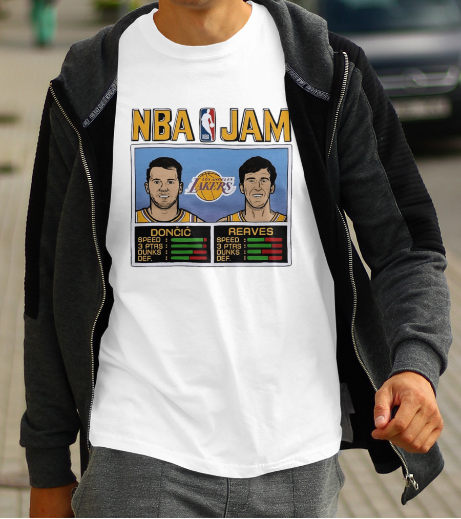 NBA Jam Luka Doncic Austin Reaves Los Angeles Lakers T-Shirt