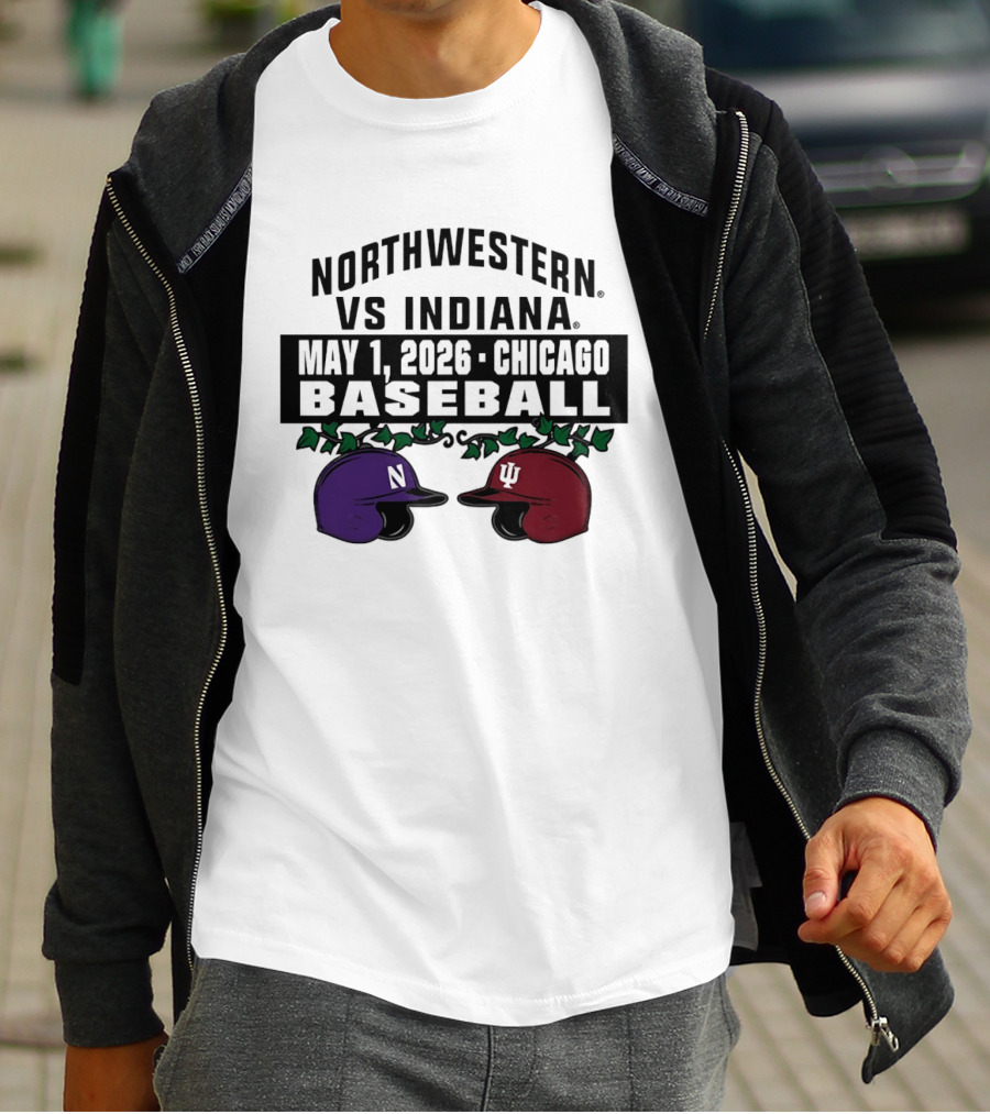 Northwestern Vs Indiana May 1 2026 Chicago Baseball T-Shirt