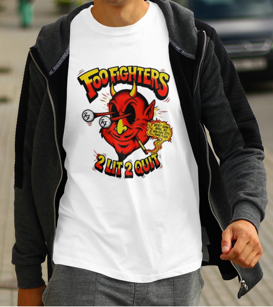 Foo Fighters Secret Show New York City Irving Plaza 2 Lit 2 Quit 2026 T-Shirt