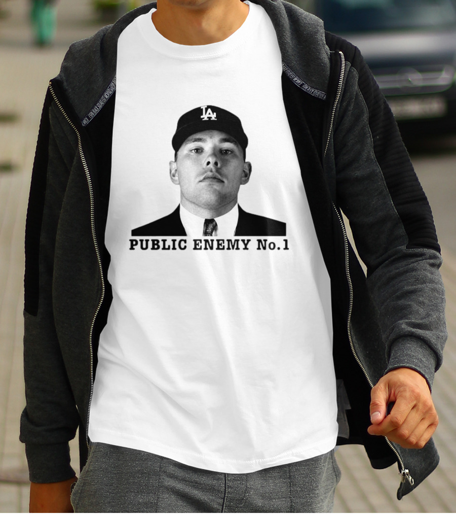 Dalton Rushing Public Enemy No 1 LA Hat Baseball T-Shirt