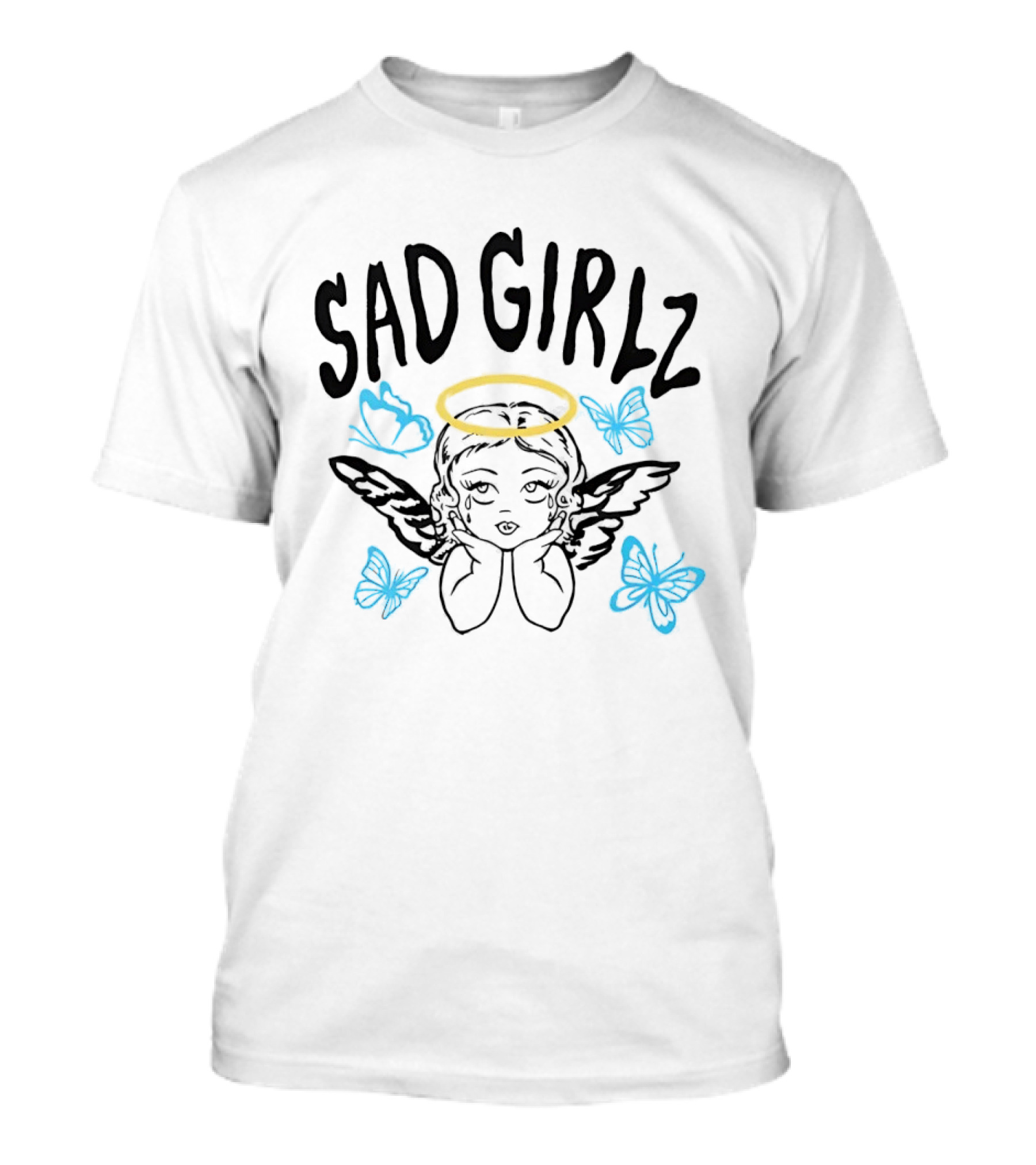 Sad Girlz Junior H Sad Angel Halo Butterfly T-Shirt