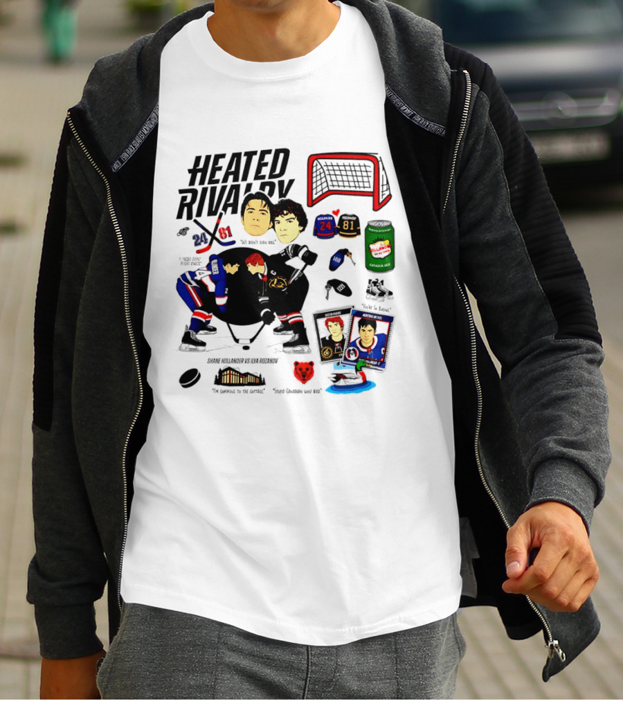 Heated Rivalry 24 Vs 81 Shane Hollander Ilya Rozanov Hockey Showdown Iconic Duel T-Shirt