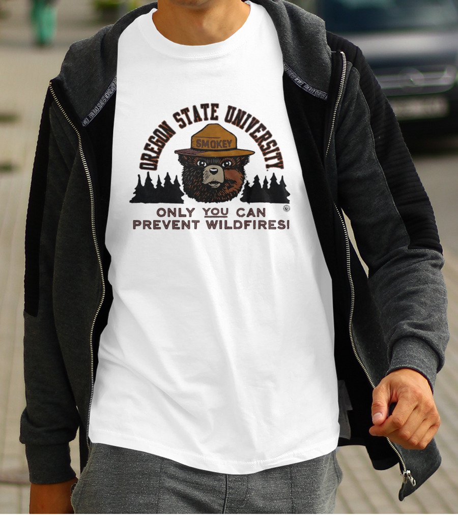 Oregon State University Smokey Bear Only You Can Prevent Wildfires T-Shirt