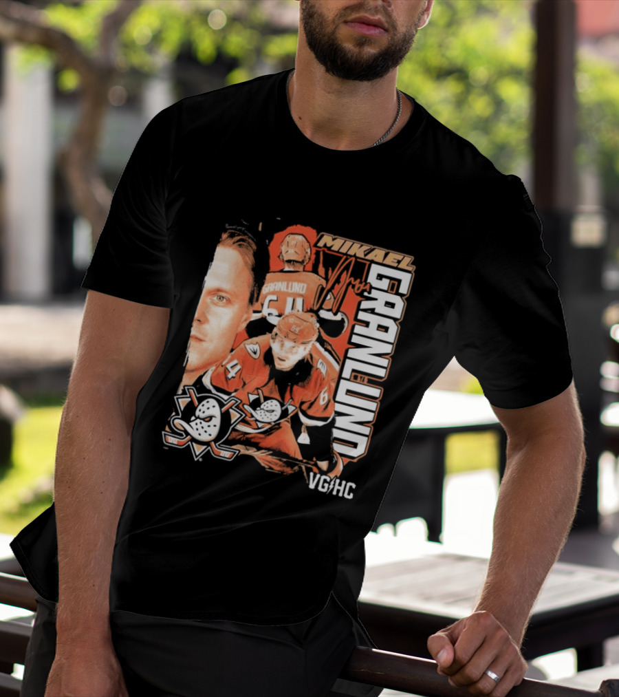 Anaheim Ducks Mikael Granlund VGHC Hockey Team Collage T-Shirt