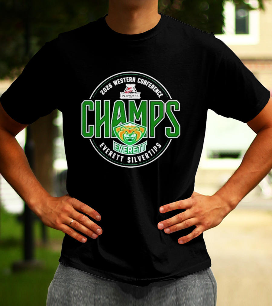 2026 Western Conference Champs Everett Silvertips T-Shirt