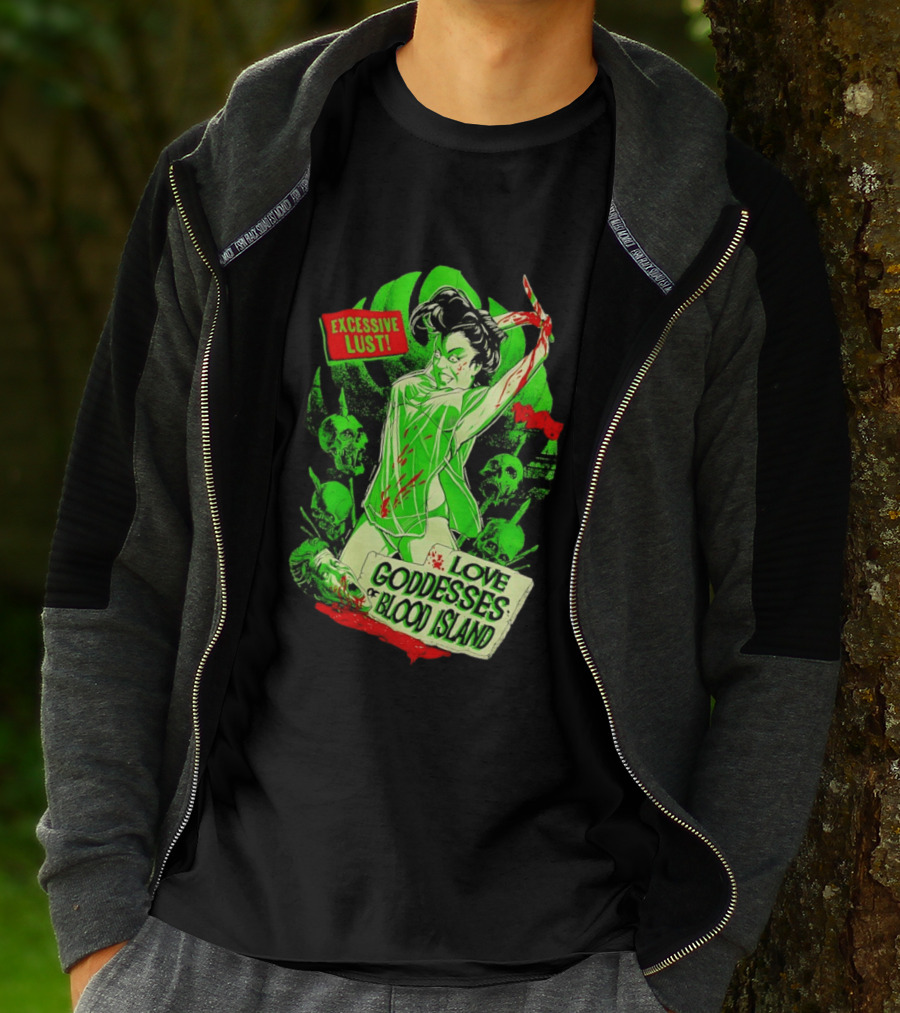 Excessive Lust Love Goddesses Of Blood Island Horror Comic T-Shirt