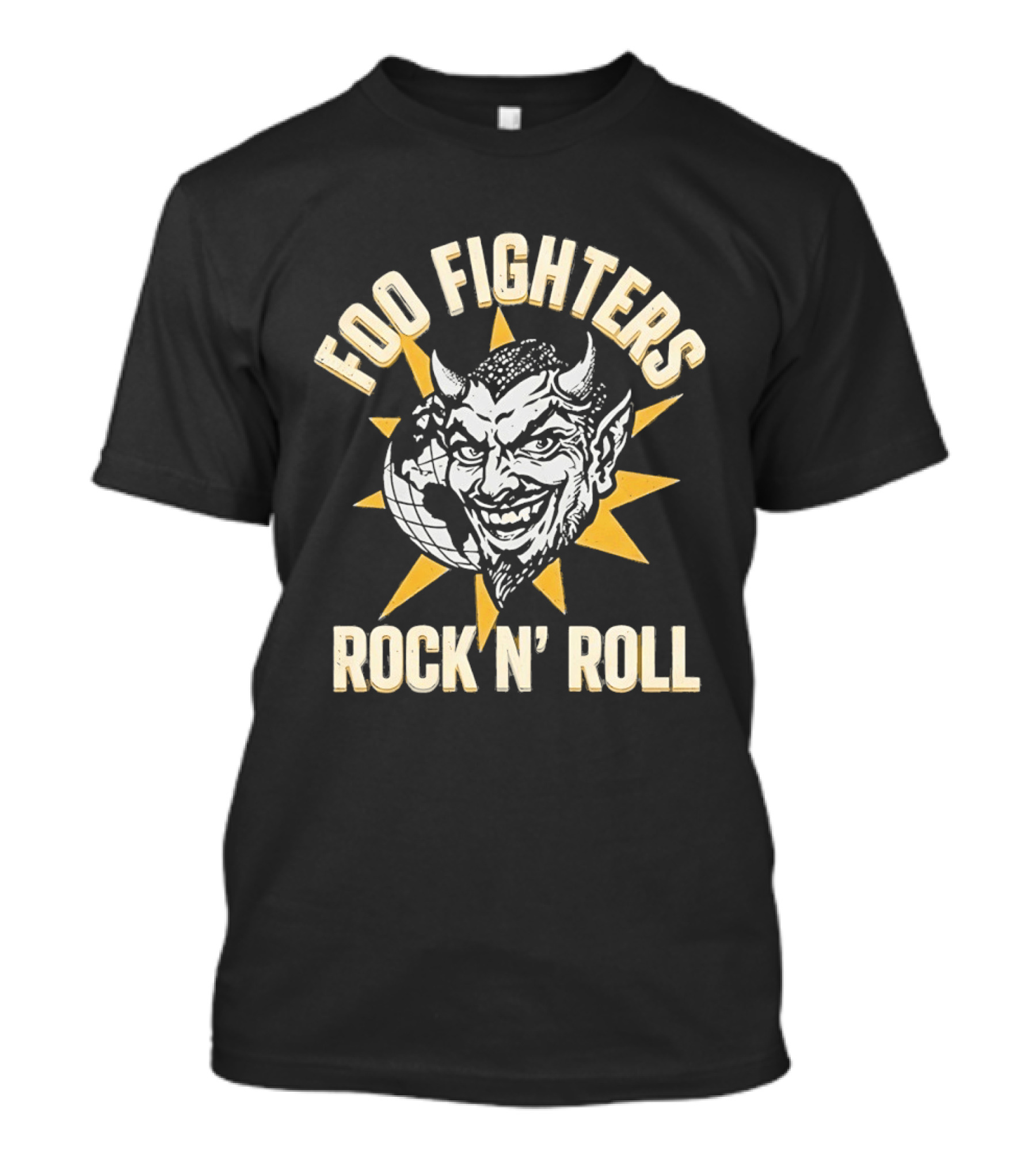 Foo Fighters Smiling Satan Rock N' Roll Sunburst T-Shirt