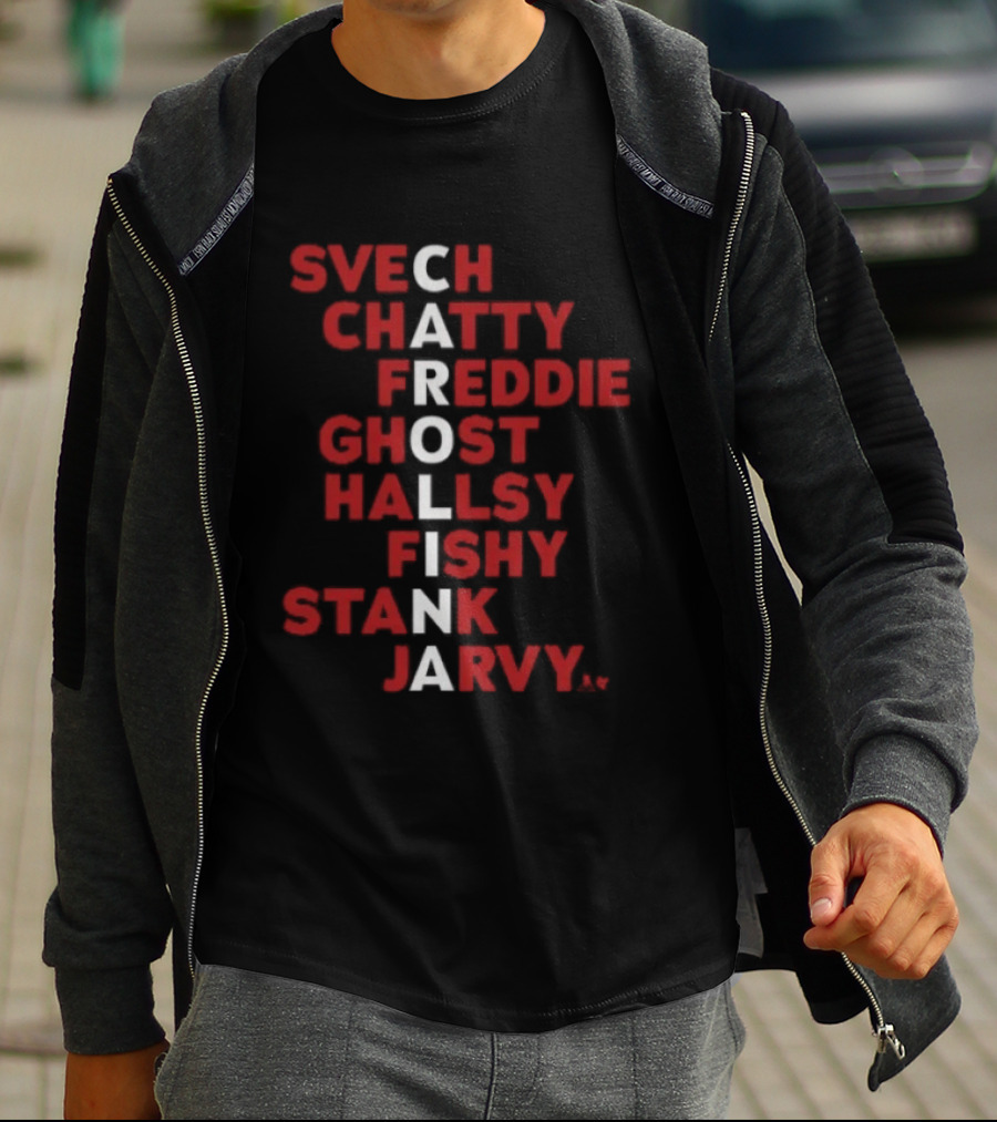 Carolina Hockey Names 2026 Svech Chatty Freddie Ghost Hallsy Fishy Stank Jarvy T-Shirt