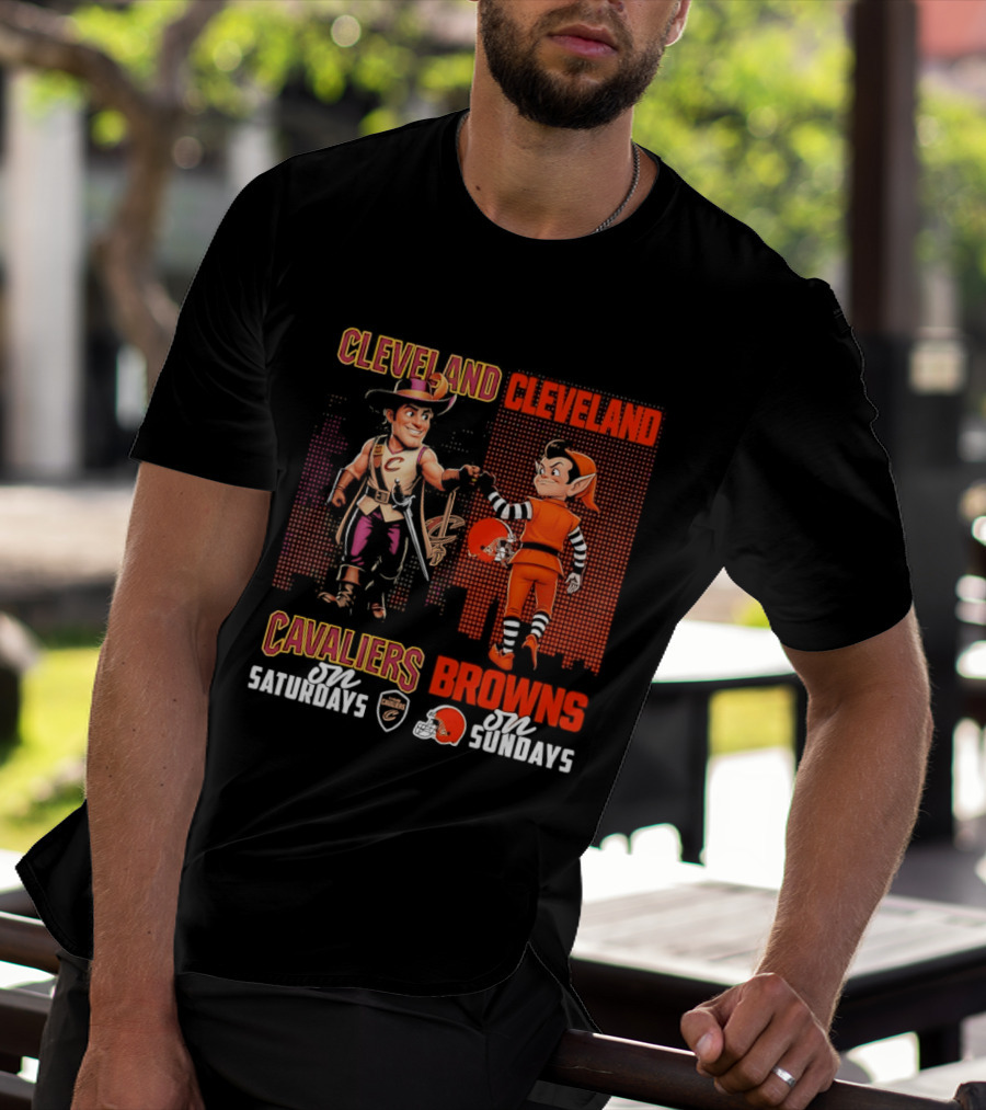 Cleveland Cavaliers On Saturdays Cleveland Browns On Sundays T-Shirt