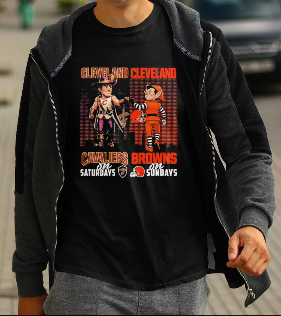 Cleveland Cavaliers On Saturdays Cleveland Browns On Sundays T-Shirt