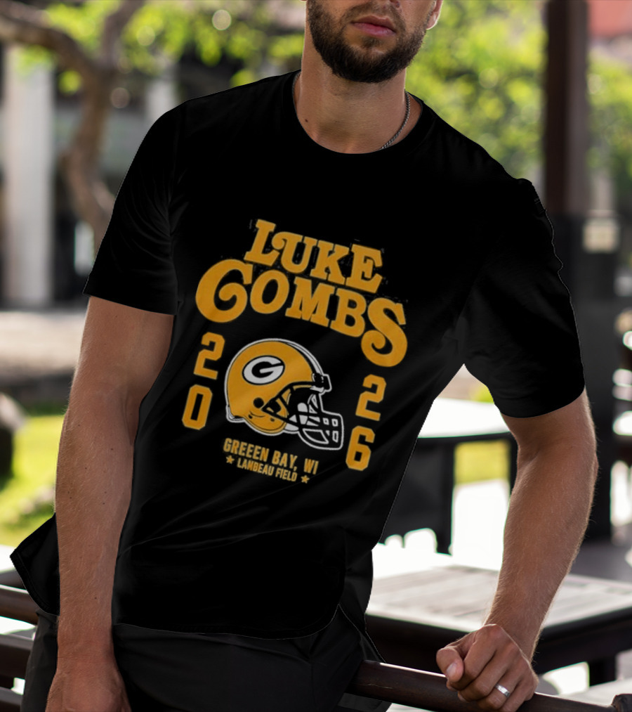 Luke Combs 2026 Green Bay Packers Lambeau Field Event T-Shirt