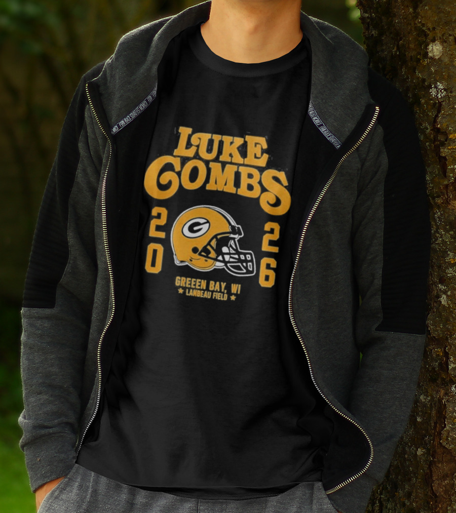 Luke Combs 2026 Green Bay Packers Lambeau Field Event T-Shirt