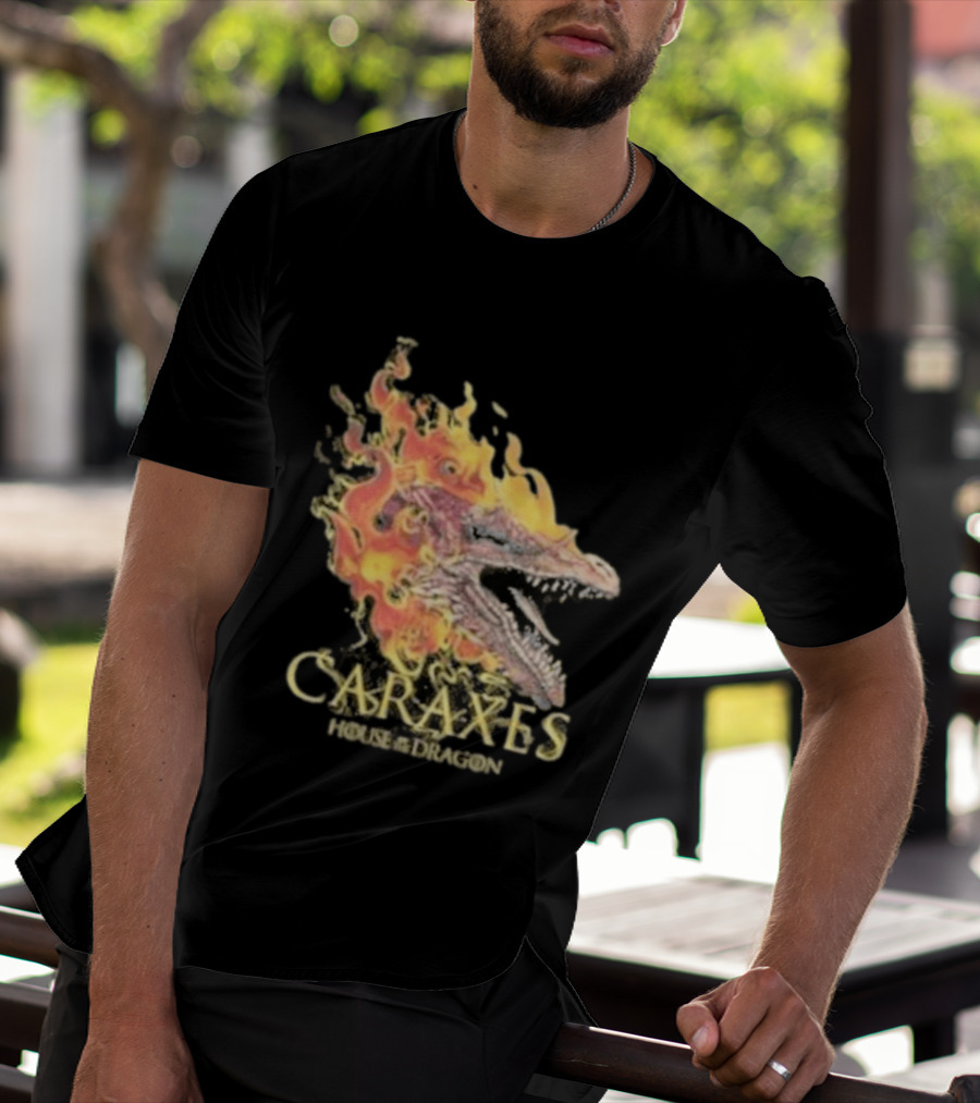 House Of The Dragon Caraxes Fiery Dragon Head T-Shirt