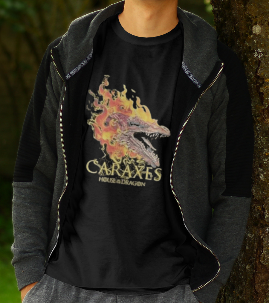 House Of The Dragon Caraxes Fiery Dragon Head T-Shirt