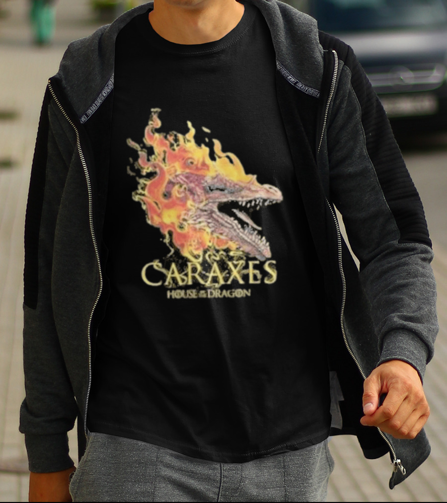 House Of The Dragon Caraxes Fiery Dragon Head T-Shirt