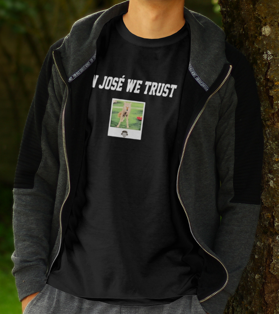 In JosÉ We Trust Circle C Coyote Image T-Shirt