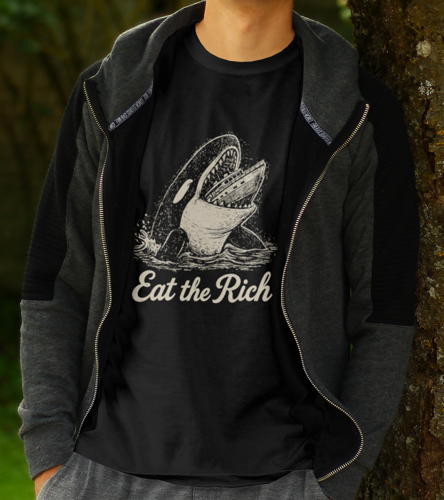 Eat The Rich Killer Whale Boat T-Shirt