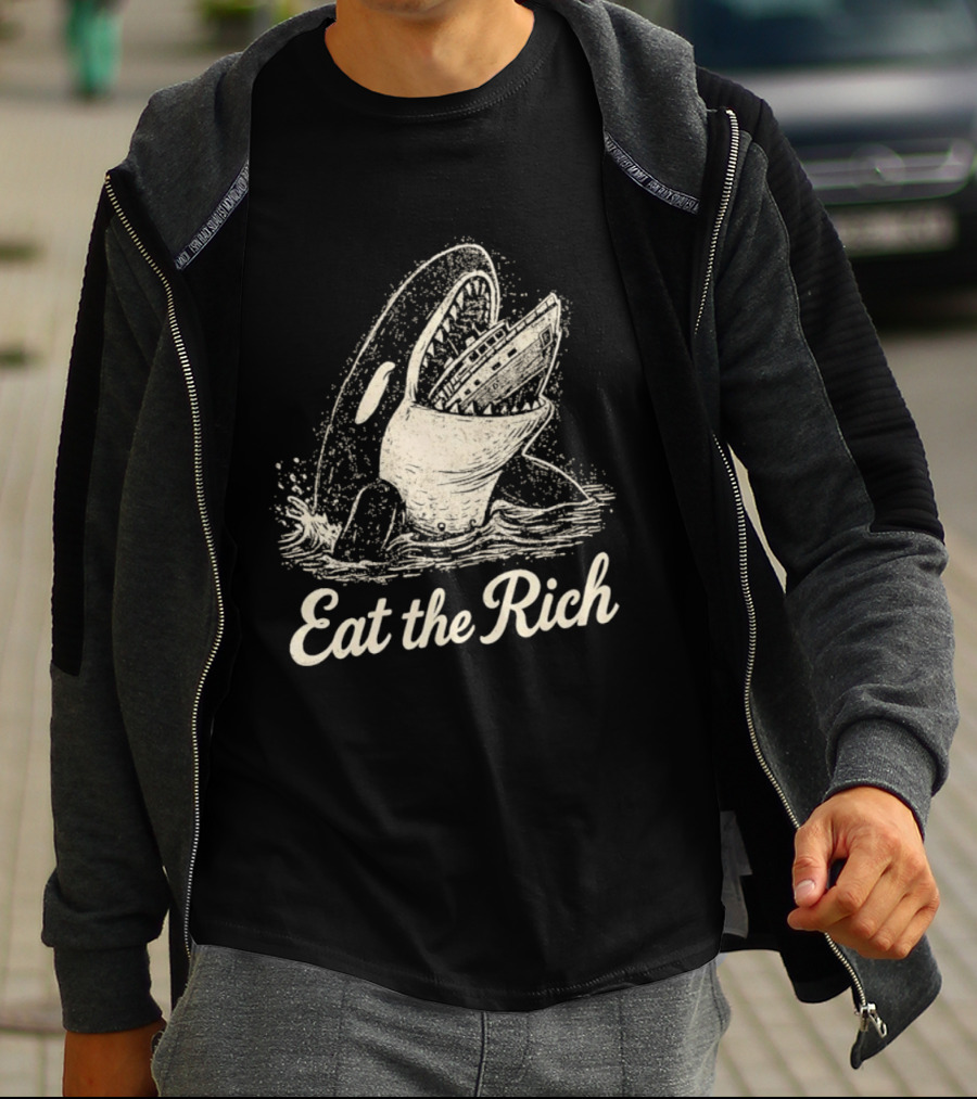 Eat The Rich Killer Whale Boat T-Shirt