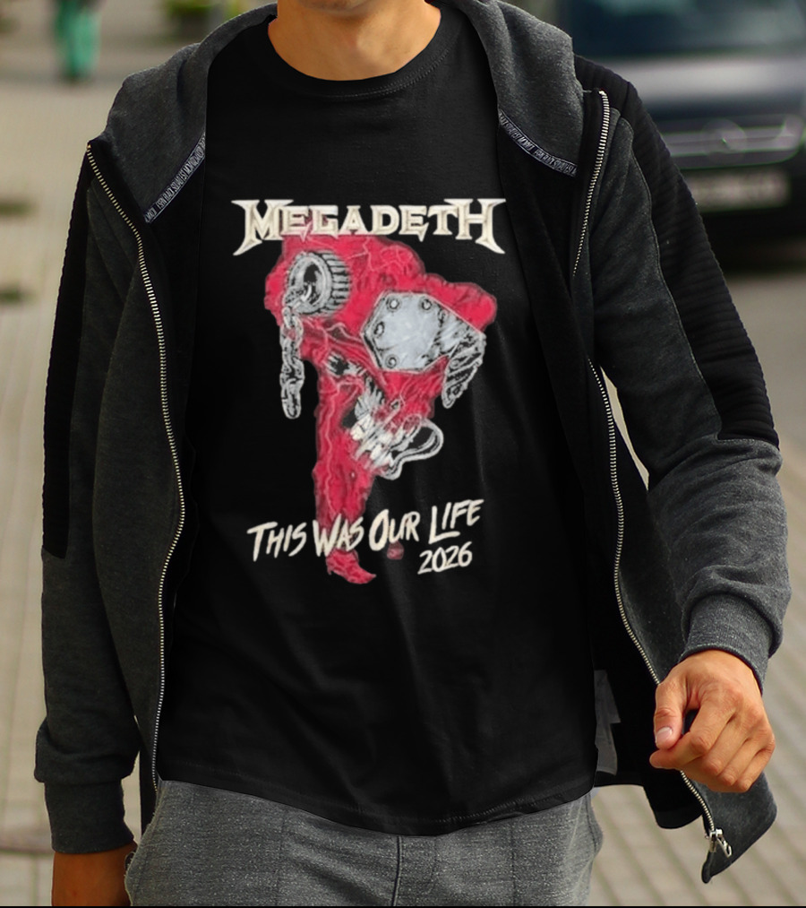 Megadeth This Was Our Life 2026 Latin America Tour Tecnopolis Buenos Aires April 30 T-Shirt