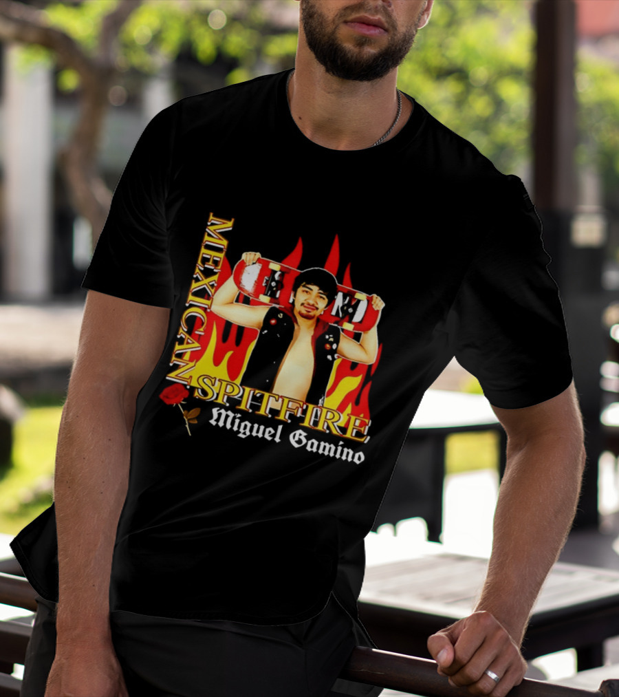 Mexican Spitfire Miguel Gamino Skateboard Fire Rose Vest T-Shirt