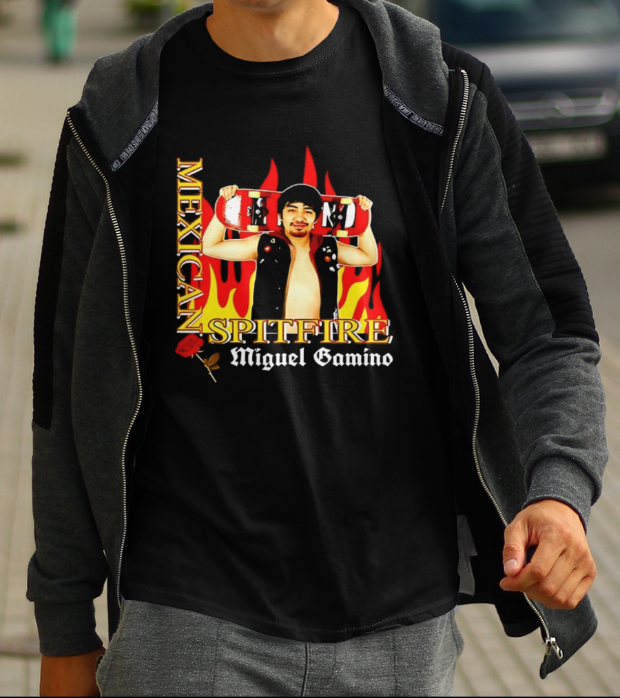 Mexican Spitfire Miguel Gamino Skateboard Fire Rose Vest T-Shirt